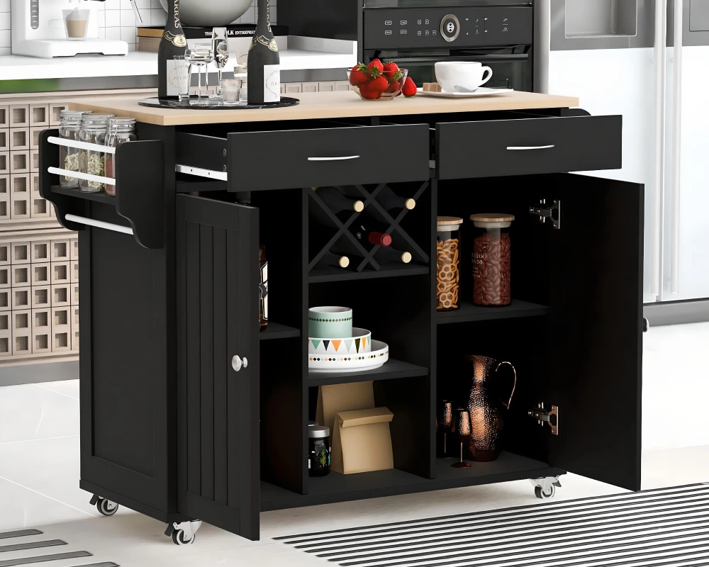 small kitchen island with drawers